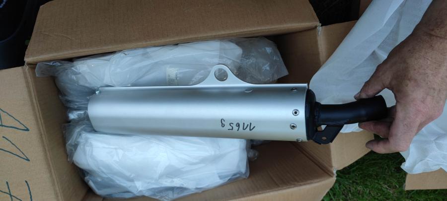 2HJ-14753-00 YZ490 Auspuff ESD Schalldaemper exhaust pipe muffler silencer