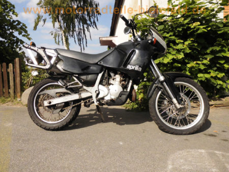 Aprilia Pegaso 125 2 Takt Enduro mit GIVI Koffer System gedrosselt auf 11kW 15PS 110kmh Rotax 123 Motor wie Aprilia AF1 RS 125 RX 125 mit Rotax 122 14