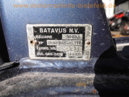 Batavus Oldtimer Mofa blau Mini Batavette BJ 1969 mit Papieren wie Puch Maxi N oder Hercules Prima 5 38