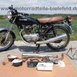 Honda CB 250G schwarz KONI braune Sitzbank Motor CJ 250T 1