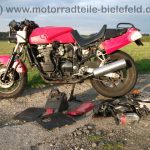 Kawasaki GPX 600R rot und blau Gepaecktraeger Heckumbau wie GPZ GPX ZZR ZX 600 A B C D R 54
