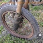 MZ RT 125 IFA RT 125 1957 VEB Motorradwerke Zschopau Wrack Rahmen Gabel Raeder wie DKW RT 125 10