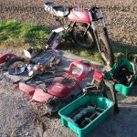 normal Honda CB 250 RS rot MC02 zerlegt Motor demontiert Neuteile wie XL CL 250 R S MD03 MD04 MD06 Deluxe 1
