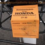 normal Honda CY 50 weiss Ersatzteile Tank Sitzbank Lenker Schalter Heckteil Rahmen mit Brief Papieren Tacho Fender Schutzblech 85