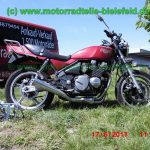 normal Kawasaki ZR550B Zephyr rot Gepaecktraeger HAGON Federbeine 48PS Drosselung Alpha Technik 1