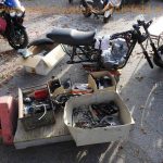 normal Suzuki GSX400E gruen GK53C in Teilen original Motor Auspuff Sankei 2119 Tank Regler wie GSX250E 1