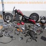normal Yamaha XV125 Virago 5AJ rot Chopper in Teilen spare parts Ersatzteile wie XV250 3LS 3LW XV535 3BR 2YL 1
