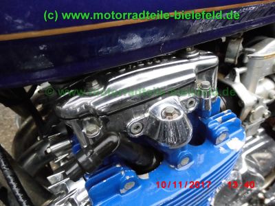 normal Honda CB650 RC03 blau 4 4 Auspuff Custom Umbau Rahmen vernickelt verchromte polierte Teile Ersatzteile parts spares spare parts ricambi repuestos wie CB650C RC05 RC08 14
