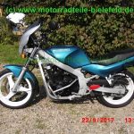 normal Suzuki GS500E GM51B gruen 46PS 16tkm tiefer gelegt GIVI Halbschalen Verkleidung Sturzbuegel Hepco Becker Gepaecktraeger Koffertraeger Motor M502 sehr gepflegt 2