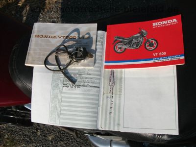 normal Honda VT 500 C Custom Shadow PC08 rot Chopper vorverlegte Fischer Fussrasten Anlage orig Auspuff HM MF5 E Sankei 2160 1a gepflegt 11