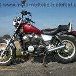 normal Honda VT 500 C Custom Shadow PC08 rot Chopper vorverlegte Fischer Fussrasten Anlage orig Auspuff HM MF5 E Sankei 2160 1a gepflegt 8