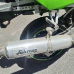 Die hier angebotene Kawasaki ZX6R ZX6-R Gruen Sebring Auspuff Unfall ZX600 - Ersatzteile ZX600 F G J ZX-9R ZX900B