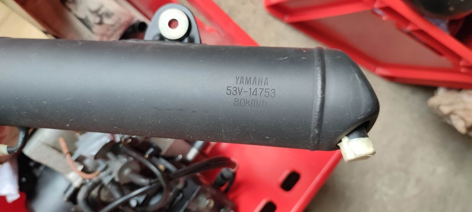 NOS Ersatzteile parts Yamaha DT80LC2 LCII 1x Auspuff Schalldaempfer muffler pipe 2