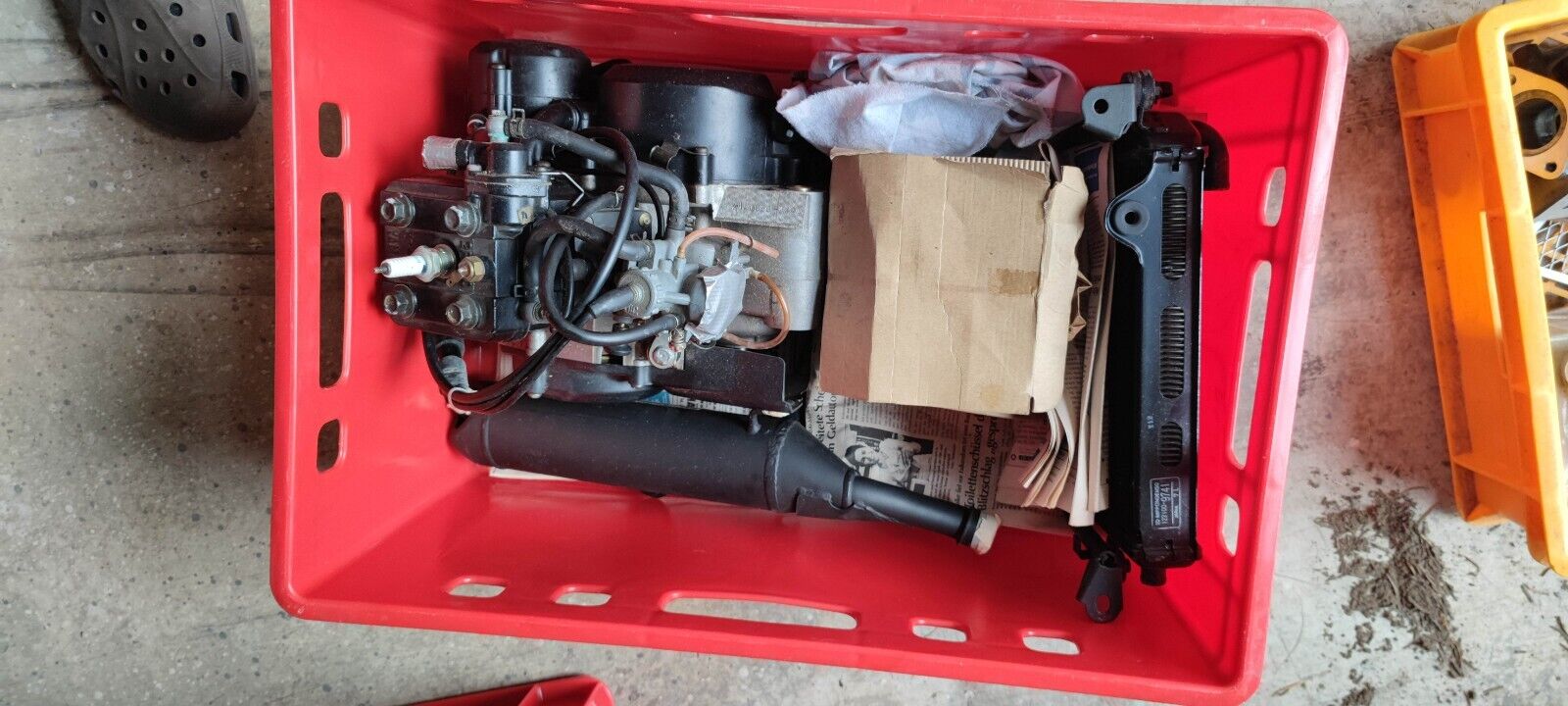 NOS Ersatzteile parts Yamaha DT80LC2 LCII 1x Auspuff Schalldaempfer muffler pipe 4