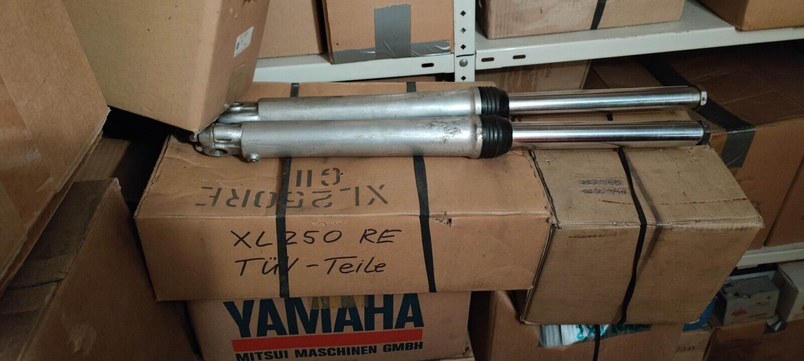 NOS Ersatzteile parts Yamaha DT80LC2 LCII 1x Auspuff Schalldaempfer muffler pipe 9