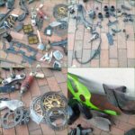 Ersatzteile spare-parts Kawasaki ZX 12R Ninja: 1x Ketten -Schutz -Abdeckung chain -protection -protector -cover carter de chaine Ninja05 11