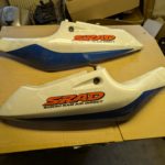 Suzuki GSXR600 GSXR750 SRAD Heck Verkleidung Seitenteil side cover fairing 47111 33E0 47211 33E0 2