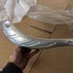 Yamaha TDR125 Auspuff Blende Kruemmer Schutz exhaust cover 4FU 14718 00 00 achs ZZ125 ZX125 1