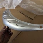 Yamaha TDR125 Auspuff Blende Kruemmer Schutz exhaust cover 4FU 14718 00 00 achs ZZ125 ZX125 6