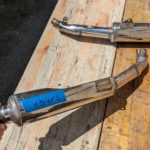 GSXR1100W GU75C 2x Auspuff Schalldaempfer Endtopf exhaust muffler pipe 12