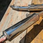 GSXR1100W GU75C 2x Auspuff Schalldaempfer Endtopf exhaust muffler pipe 6