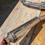 GSXR1100W GU75C 2x Auspuff Schalldaempfer Endtopf exhaust muffler pipe 7