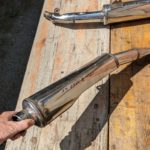 GSXR1100W GU75C 2x Auspuff Schalldaempfer Endtopf exhaust muffler pipe 9